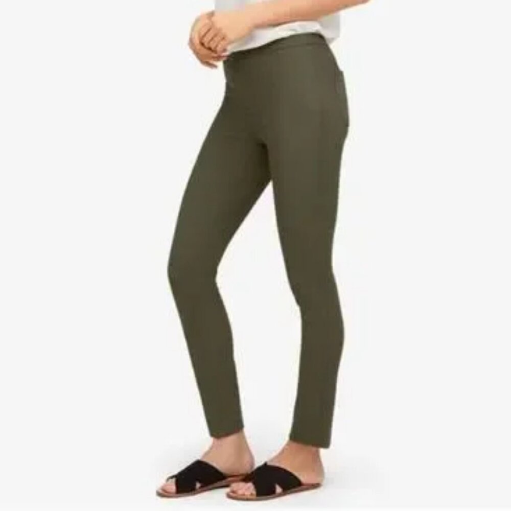 NEW NWOT! THE RESET R LABEL SLIM STRETCH PANT ANKLE CUT OLIVE GREEN sz S